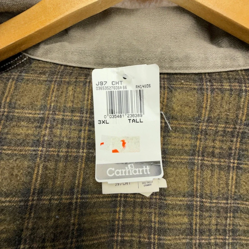 Carhartt Detroit Jacket Blanket Lined Mens 3XLT J97 CHT Chestnut Brown NWT NOS